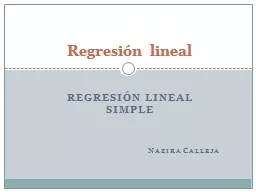 Regresión lineal simple