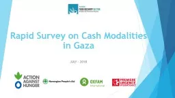 GUIDELINES FOR CASH TRANSFER PROGRAMMING IN GAZA STRIP