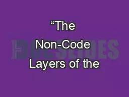 PPT-“The Non-Code Layers of the