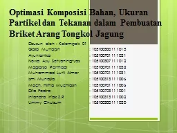 Optimasi Komposisi Bahan,