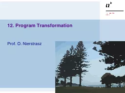 12. Program Transformation