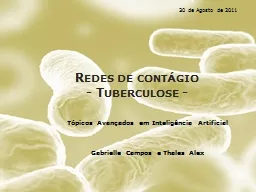 PPT-Redes de contágio - Tuberculose