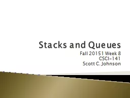 Stacks and Queues Fall 2161 Week 8