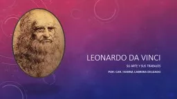 Leonardo Da  vinci Su arte y sus trabajos