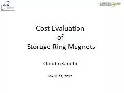 PPT-Cost Evaluation of Storage Ring Magnets