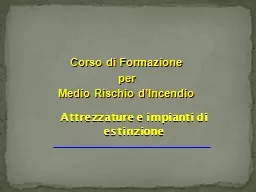 Attrezzature e impianti di estinzione