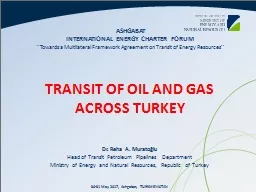 TRANSIT OF OIL AND GAS ACROSS TURKEY