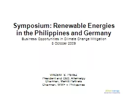 PPT-Symposium: Renewable Energies in the Philippines and Germany