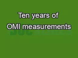 Ten years of OMI measurements