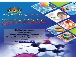 PPT-The Ministry of Science, Technology and Innovation