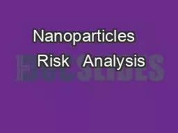 Nanoparticles   Risk   Analysis