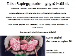 Talka   Sapieg ų   parke