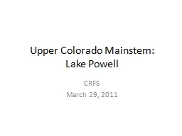 Upper Colorado Mainstem: