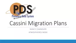 Cassini Migration Plans Nancy Chanover