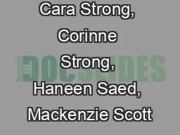 PPT-Hippocampus Cara Strong, Corinne Strong, Haneen Saed, Mackenzie Scott