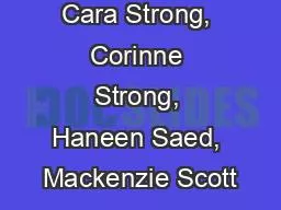 Hippocampus Cara Strong, Corinne Strong, Haneen Saed, Mackenzie Scott