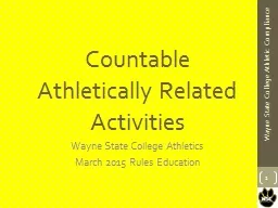 Countable Athletically Related Activities