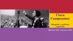Clara   Campoamor Abogada y política española