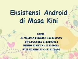 Eksistensi Android di Masa Kini