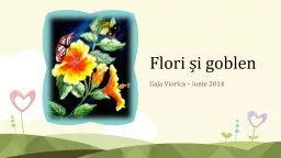 Flori și goblen Gaja Viorica – iunie 2014