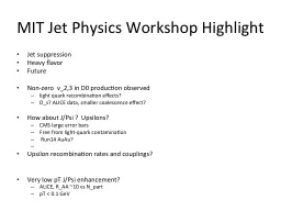 PPT-MIT Jet Physics Workshop Highlight