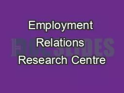 Employment Relations Research Centre