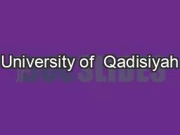 PPT-University of Qadisiyah