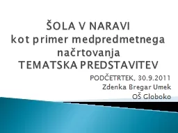 PPT-Š OLA V NARAVI kot primer