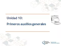 Unidad 10:  Primeros   auxilios