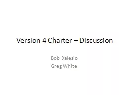 Version 4  Charter – Discussion