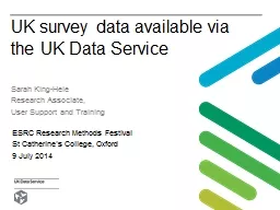 UK survey data available via the UK Data Service