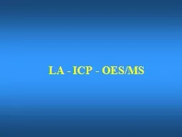 LA - ICP - OES/MS Indukčně