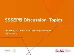 SSSEPB Discussion  T opics