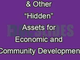 PPT-Public Spaces & Other “Hidden” Assets for Economic and Community Development