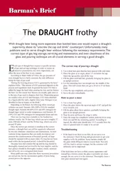 The draught frothy