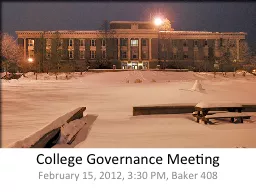 College Governance Meeting