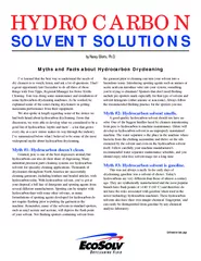 HYDROCARBON SOLVENT SOLUTIONS by Nancy Eilerts Ph