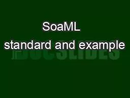 SoaML  standard and example