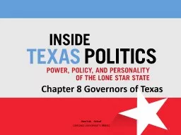 Chapter 8 Governors of Texas