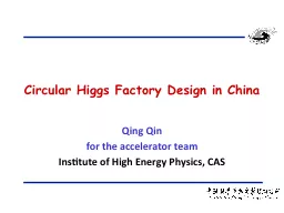 Circular   Higgs   Factory Design