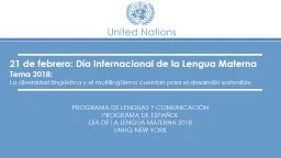 PPT-21 de febrero : Día Internacional