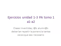 Ejercicios   unidad  1-3 PA