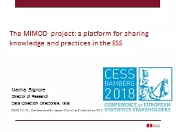 The  MIMOD project: a platform for sharing knowledge and practices in the