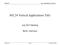 PPT-802.24 Vertical Applications TAG