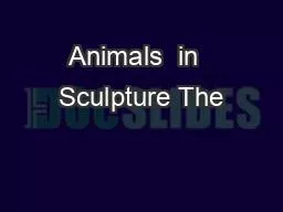 Animals  in  Sculpture The