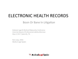 PPT-ELECTRONIC HEALTH RECORDS