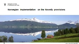 Norwegian implementation on the Novelty provisions