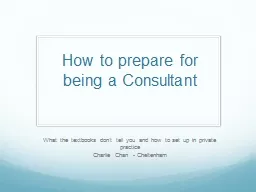 How to prepare for being a Consultant