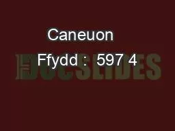 Caneuon   Ffydd :  597 4