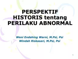 1 PERSPEKTIF HISTORIS  tentang